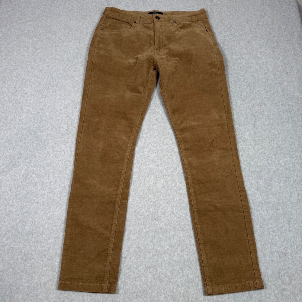 Rip Curl Mens 31 Straight Fit Corduroy Pants Brown Cotton Blend Preppy